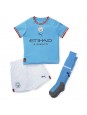 Manchester City Kevin De Bruyne #17 Heimtrikotsatz für Kinder 2022-23 Kurzarm (+ Kurze Hosen)